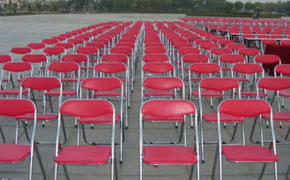 红色简约折叠椅出租